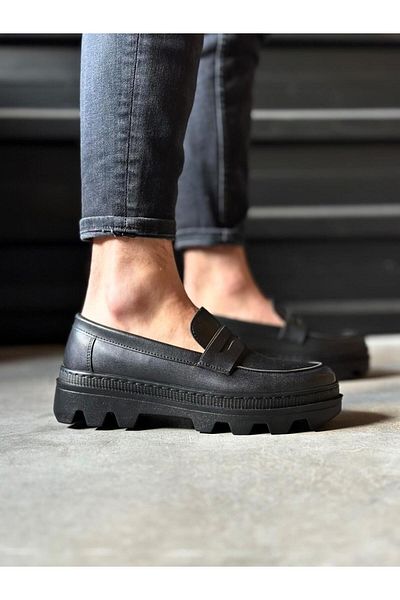 Knack High Sole Classic Shoes 779 Black (Black Sole)