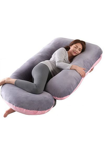 Lumely G-Shaped Full Body Pregnancy Pillow, Comfortable Support, Removable Pillowcase, 80*155cm, Two-Color