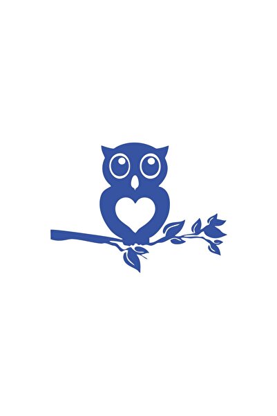 Reysa Tasarım Owl Car Sticker 17X17 cm Blue