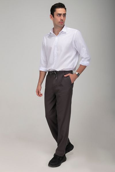 gothamvibes Men's Anthracite Baggy Trousers