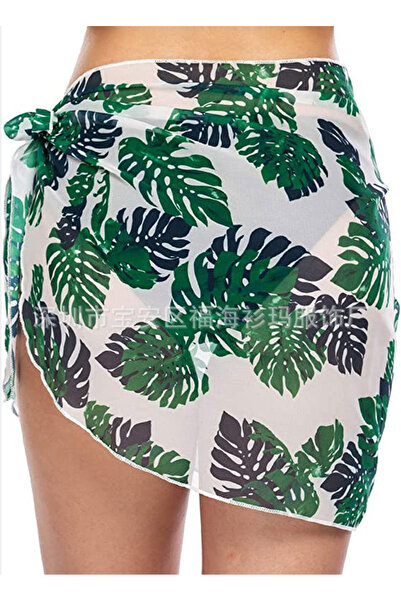 WildFashion Flowy beach scarf with colorful leaf print SW2558-11121 Universal