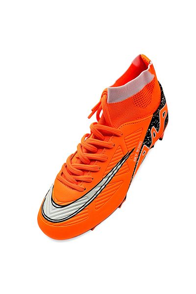 Sky Wing C9838 football boots, with ankle strap and cleats, for grass or synthetic 44 orange