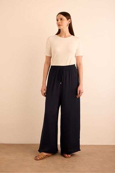 Aker Elastic Waist Loose Trousers