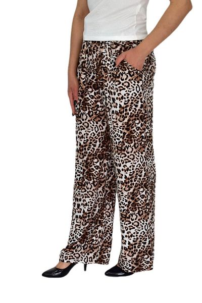 BAGLAN Women's Printed Loose-Legged Elastic Lace-Up Trousers Bgl-St04626