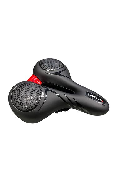 NCR Bike E Bike Extra Gel Saddle with Air Channel Elastomer Spring