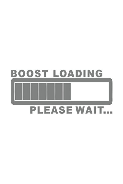 Reysa Tasarım ملصق سيارة Boost Loading مقاس 17x17 سم باللون الرمادي