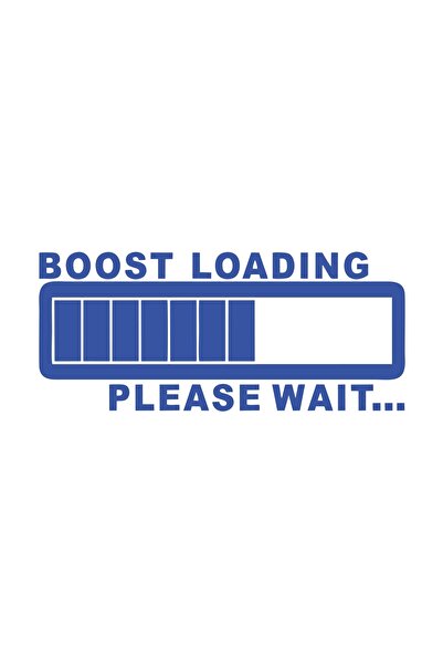 Reysa Tasarım ملصق سيارة Boost Loading مقاس 17 × 17 سم باللون الأزرق