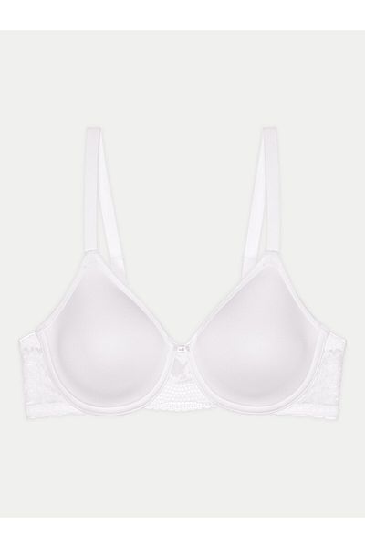 Triumph Women's Underwired Bra 10215960 MODERN LACE+COTTON WP EX White