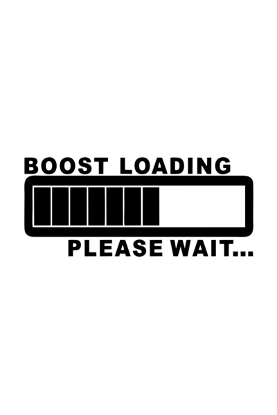 Reysa Tasarım ملصق سيارة Boost Loading مقاس 17 × 17 سم باللون الأسود