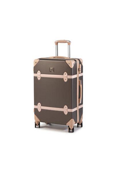 Semi Line Unisex Medium Suitcase T5508-0 brown