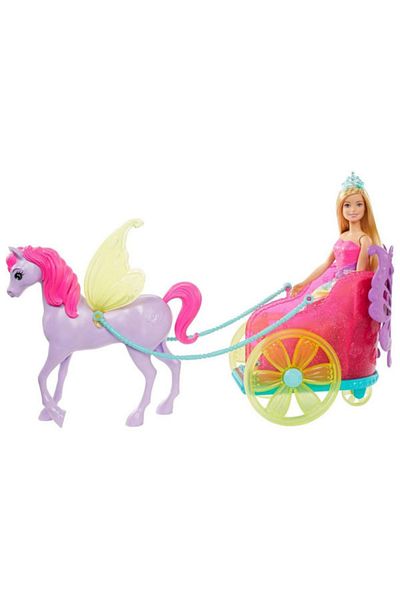 mattel Barbie Dreamtopia Playset, Barbie Doll with Magic Carriage