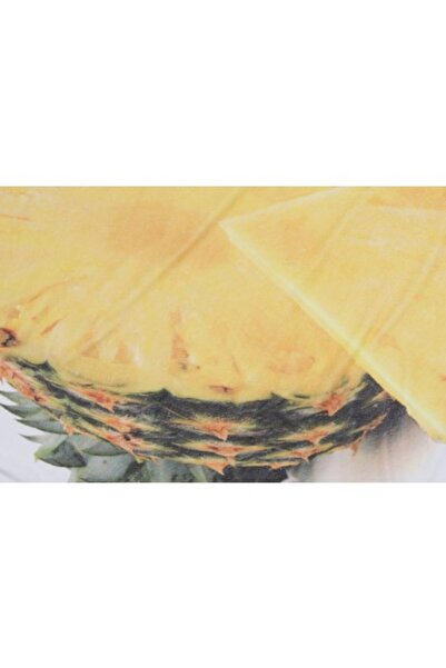 Lenjerii Deosebite Στρογγυλή Πετσέτα Θαλάσσης 100% Βαμβάκι με Κρόσσια, Φούτα Ανανάς