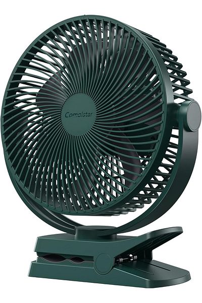Generic Comoistar 10000 mAh 8.5 Inch Clip-on Fan, Rechargeable Battery Operated Portable Fan with 4 Speeds,
