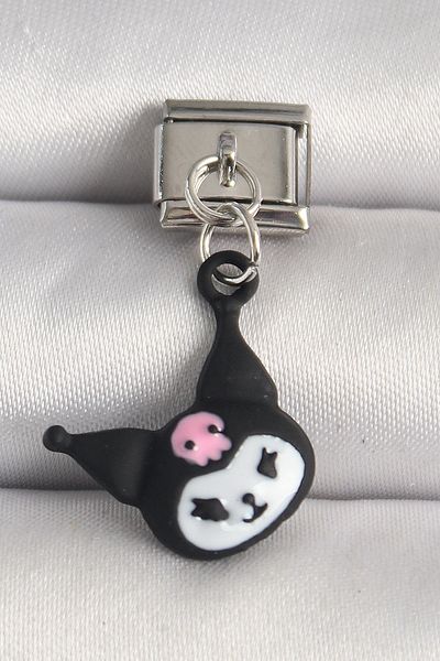 callerrons accessories Silver Color Black Eared Cat Model Nomination Charm - Ebj250605W32871