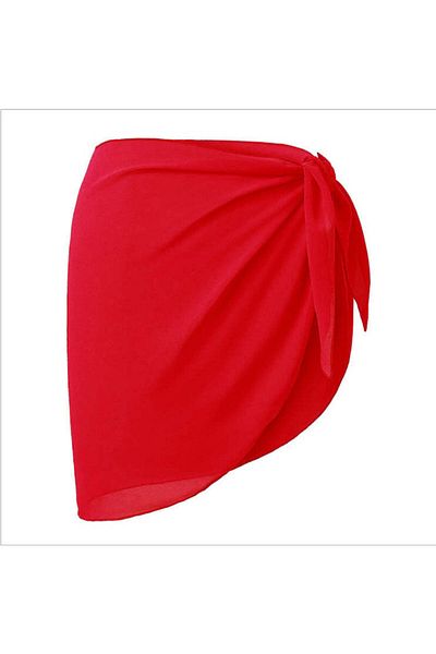 WildFashion Red semi-transparent beach scarf SW2552-3 Universal