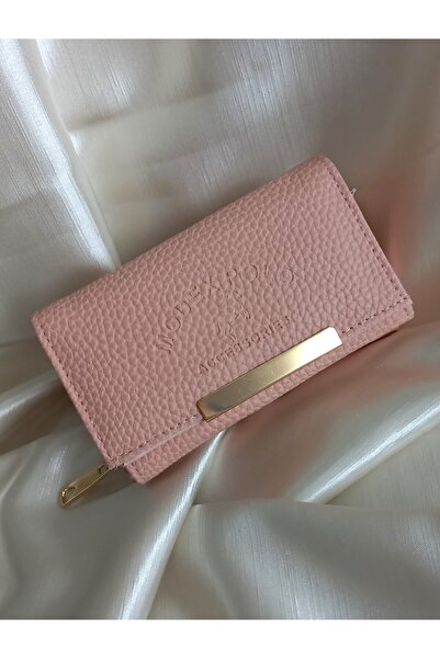 MODA Medium Size Pink Textured Wallet