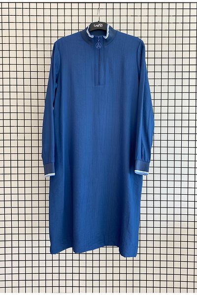 Armine Trend New Season Half Zip Sleeves and Ribbed Collar Tunic