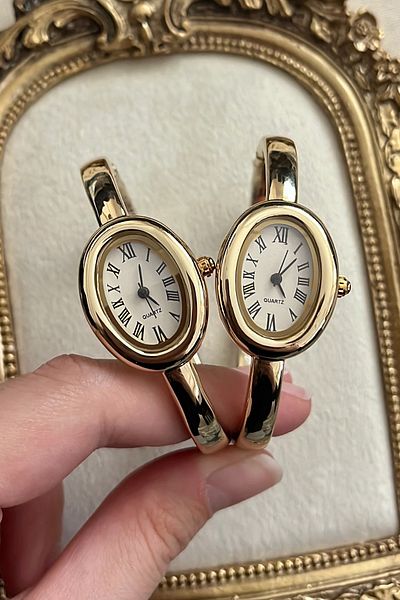 AURRARİ Car Gold Baignoire Handcuff Women Wrist Watch