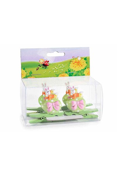 Decorer Set 4 Decorations Easter Rabbits 4.5x2.5x4.5 cm