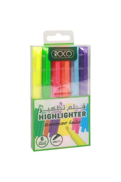 Roco Slim Highlighter – 1-4 mm Chisel Tip – Assorted Colors