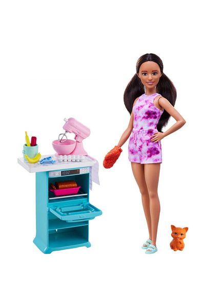 mattel Set de joaca Barbie, Papusa cu accesorii pentru gatit