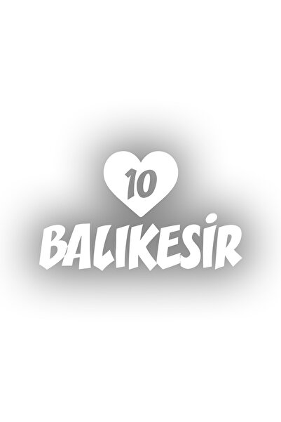 Reysa Tasarım ملصق سيارة على شكل قلب 10 باليسير مقاس 17x17 سم باللون الأبيض