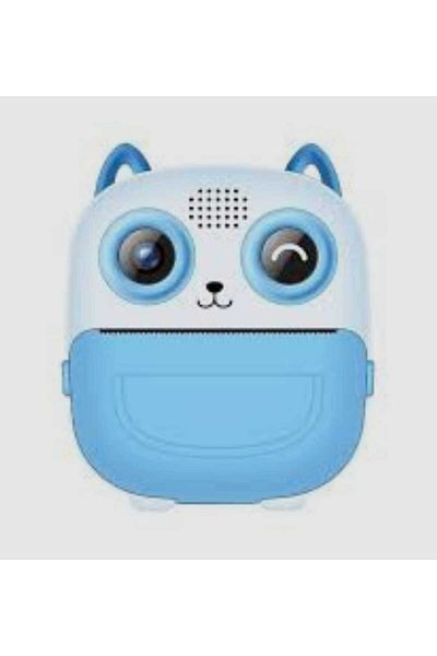 OEM Digital camera for children, blue figurine, instant printing