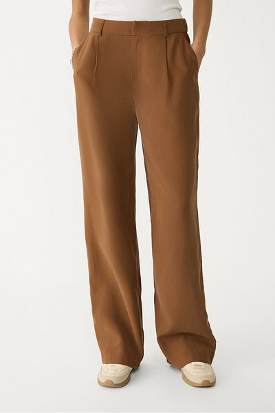 Stradivarius Straight-leg smart trousers with pleats