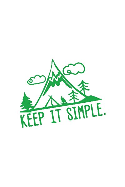 Reysa Tasarım ملصق سيارة للتخييم من كيب إت سيمبل مقاس 17 × 17 سم باللون الأخضر