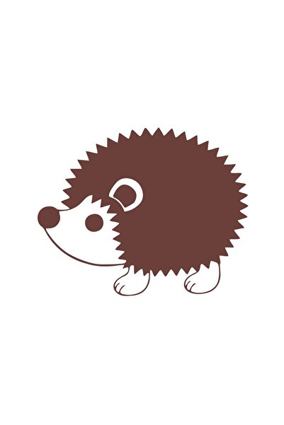 Reysa Tasarım ملصق سيارة قنفذ لطيف مقاس 17 × 17 سم بني