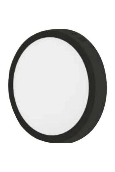 Cata Ct-5238 30W Panel Led Luminaire Black Round Surface Mounted Metal Case Warm White 3200K