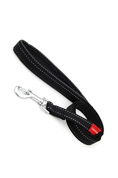 Ropet Dog leash, with padded handle, 25mm x 1.2m, max.60kg, Black, Ropet