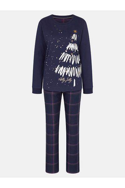 Triumph Pijamale pentru femei 10216527 WINTER MOMENTS PK X Bleumarin