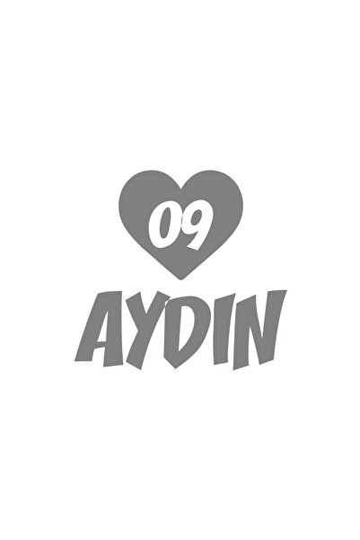 Reysa Tasarım ملصق سيارة على شكل قلب 09 آيدن مقاس 17x17 سم رمادي