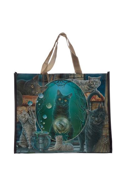 Puckator Geanta / Sacosa de cumparaturi, Lisa Parker, model pisica Magic Cat Montage, Shopping Bag