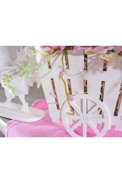 Decorer Basket with Chicken Figurine 23.5x7.5x13 cm