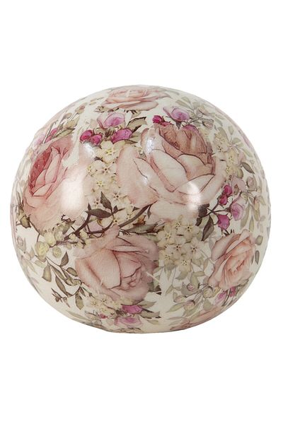 Clayre & Eef Set 4 sfere decorative ceramica 9x8 cm