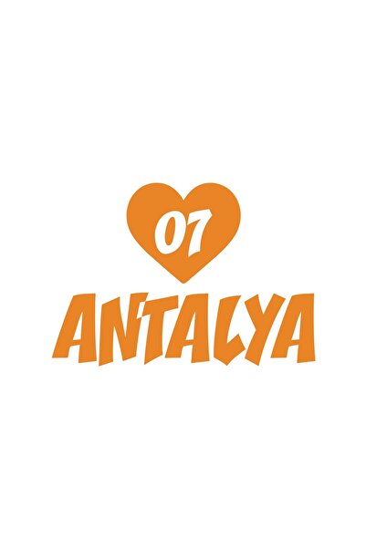 Reysa Tasarım ملصق سيارة قلب 07 أنتاليا مقاس 17x17 سم برتقالي