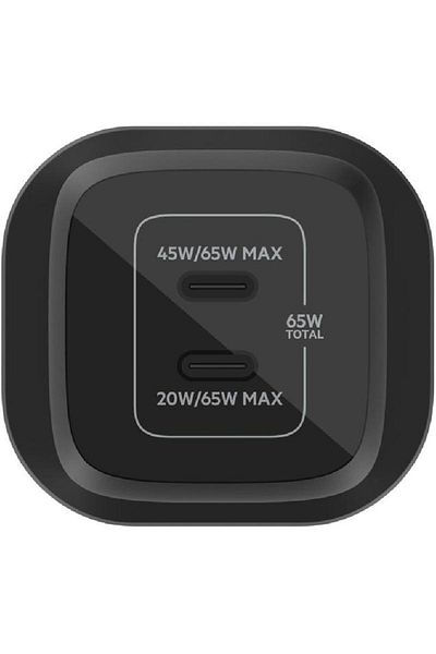 Belkin Boost Charge Pro Dual USB-C GaN Wall Charger with PPS 65W