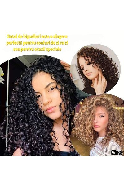 SIKS Set of 10 SIKS hair curlers, flexible and comfortable, number 3, color Lilac
