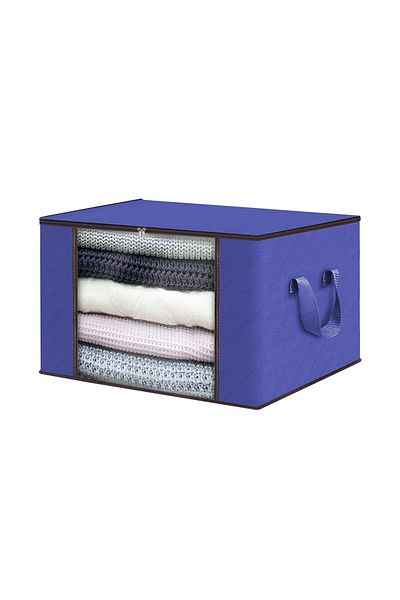 Teno Teno® Small Storage and Organization Box, foldable, 60 L, 46x 48x 28 cm, blue