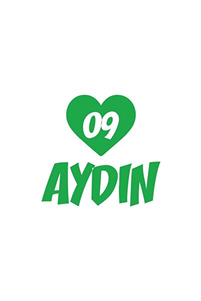 Reysa Tasarım ملصق سيارة على شكل قلب 09 آيدن مقاس 17 × 17 سم باللون الأخضر