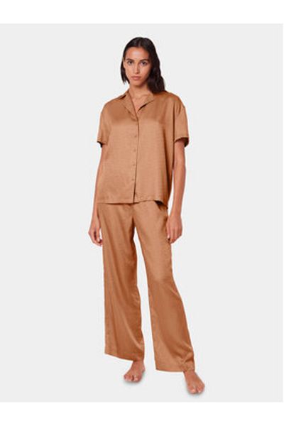 Triumph Women's Pyjama Pants 10218287 SILKY SENSUALITY J TROUSERS 01 Brown