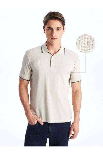 LC Waikiki SOUTHBLUE Polo Collar Short Sleeve Men's T-shirt