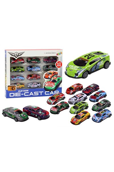 Malvys Set 10 Masinute Metalice Die-Cast, Scara 1:64, Modele Sport, Cadou Baieti 3+ Ani