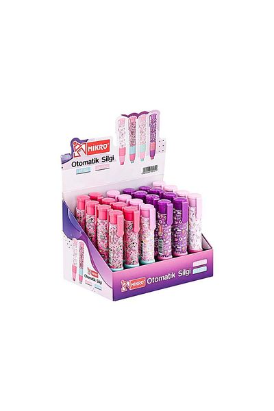 Mikro 4-Piece Top Press Automatic Eraser
