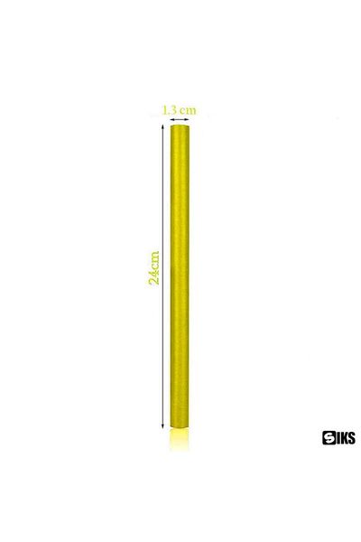 SIKS Set of 10 SIKS® flexible curlers for wet and dry hair, number 4, yellow color