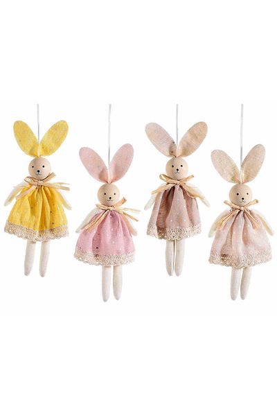Decorer Set 4 figurine Iepurasi Paste 7x16 cm