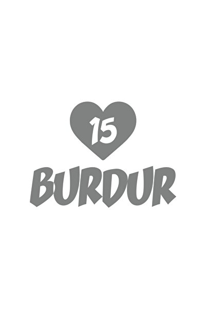 Reysa Tasarım ملصق سيارة على شكل قلب 15 بوردور مقاس 17 × 17 سم باللون الرمادي