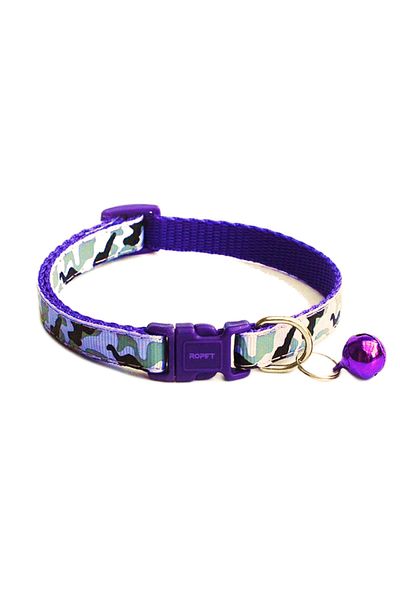 Ropet Adjustable collar with bell for dogs and cats, 18-32cm/1cm, Adjustable, Purple, Ropet